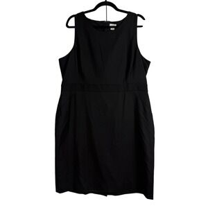 J. Crew Black Scoop Neck‎ Sheath Dress Size 20